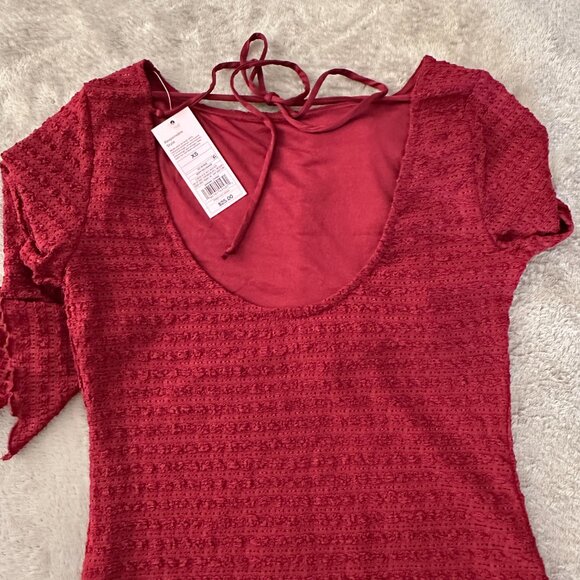 NWT Wild Fable Red Long Sleeve Mini Dress XS Whimsigoth Witchy Romantic - Picture 5 of 5